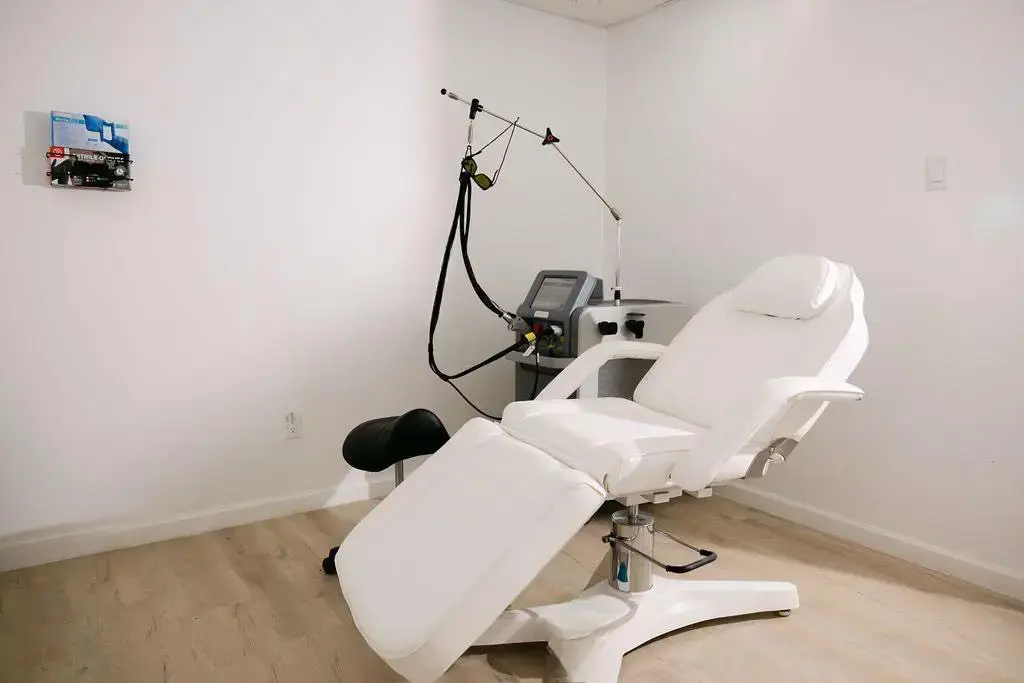 Laser Hair Removal room with MAchine and Treatment Chair